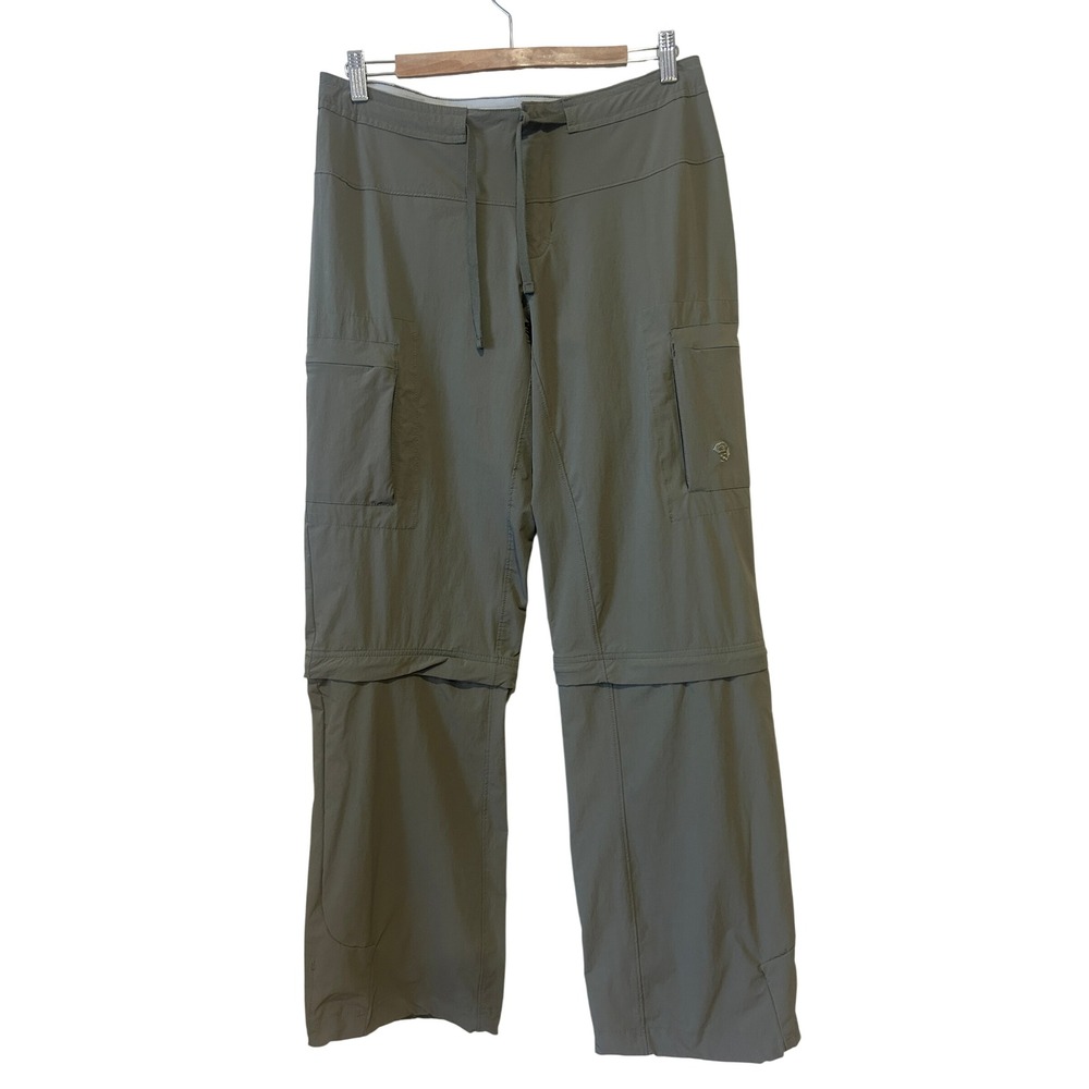 Mountain Hardwear Convertible Cargo Pants Shorts 8 Green Hiking Zip Off Utility
